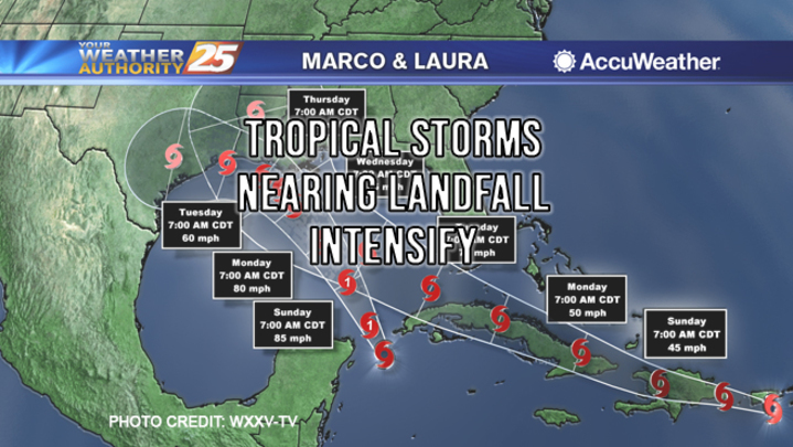 Tropical Storms Nearing Landfall Intensify Image Tropical Storms Nearing Landfall Intensify Featured Image